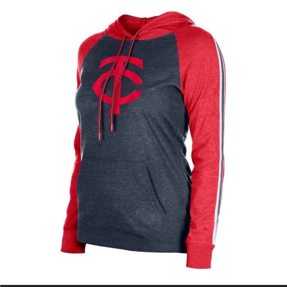 Mlb Genuine Merchandise Tops - MLB Minnesota Twins Women's Long
Sleeve Hooded Sweatshirt